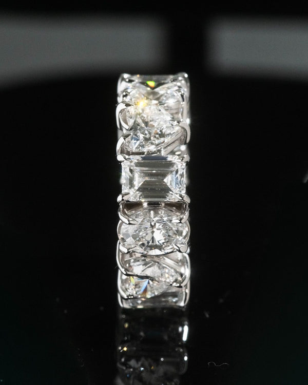 Mixed-cut diamond eternity band